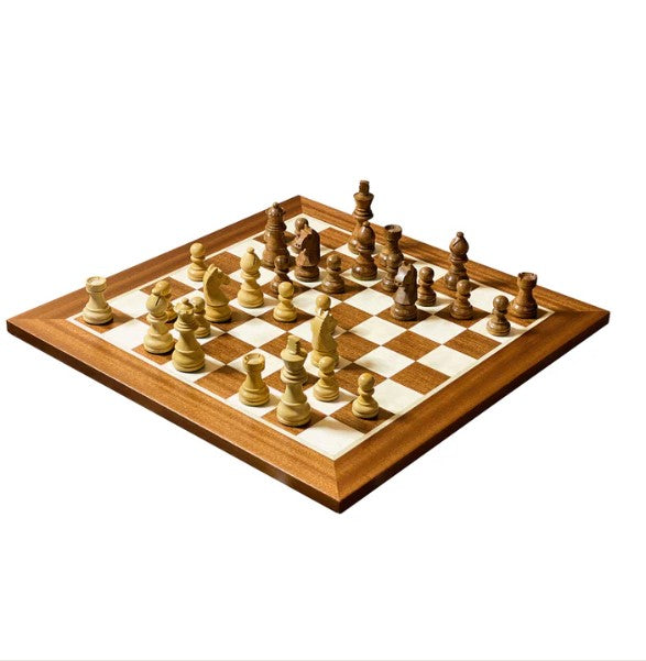3" Acacia Classic Pieces 15.75" Wide Border Mahogany Board & Slide lid Box -  CHESSMAZE STORE UK